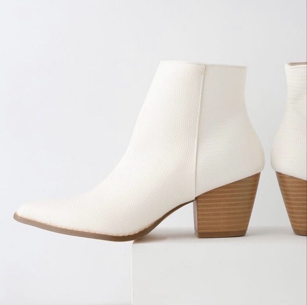 Lulu’s x Matisse Snake Pointed Toe Ankle Boots Spirit 5.5 - Picture 9 of 10